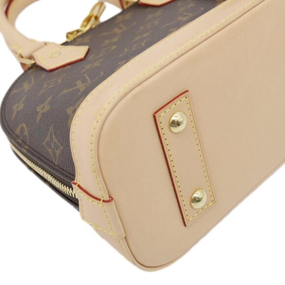 Louis Vuitton Alma BB Monogram Canvas Satchel Bag Brown - Picture 8 of 12